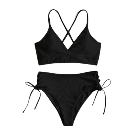 Towed High Waisted Piece Bikini Set For Women Tummy Control