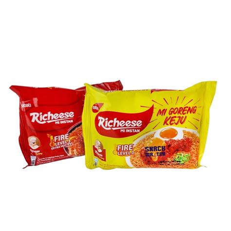 Jual Richeese Mie Goreng Keju Netto 74gr Mie Richeese Level 3