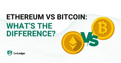 Bitcoin Vs Ethereum Difference Between Bitcoin And Ethereum