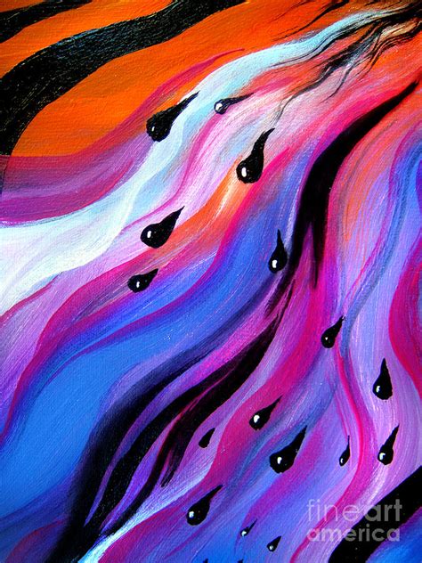 Black Rain Abstract Art Painting By Sofia Goldberg Fine Art America