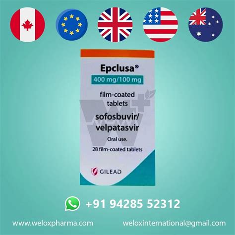 Epclusa Tablet Sofobuvir Velpatasvir 400 Mg 100 Mg At Rs 3500 Bottle