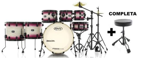 Bateria Rmv Fibertech Pink Wood Burst Banco