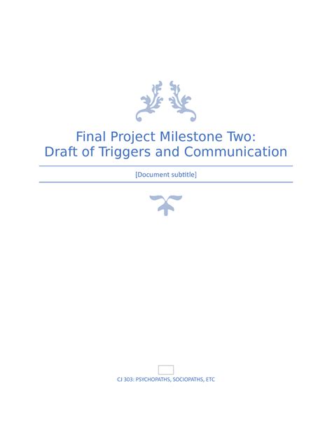 CJ 303 Final Project Milestone Two Final Project Milestone Two Draft