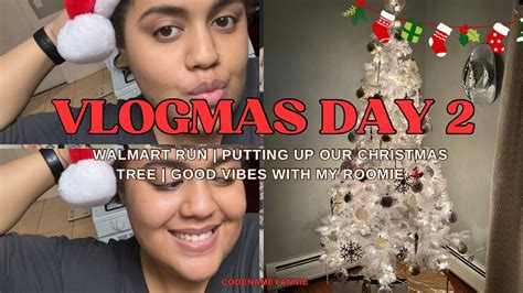 Vlogmas Day 2 Putting Up Our Christmas Tree Walmart Run One