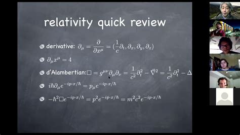 Apr7 151 Relativity Klein Gordon Equation Youtube