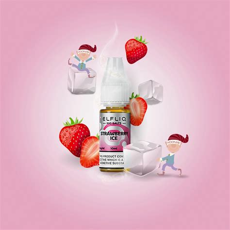 Elf Bar Elfliq Strawberry Ice 10 Mg E Liquid Günstig Kaufen