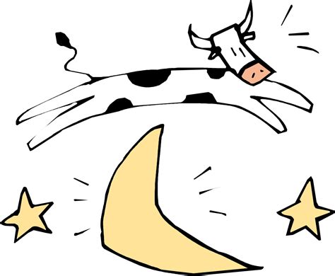 Cow Jumped Over The Moon Clipart | Free download on ClipArtMag