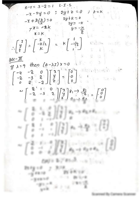 Solution Eigen Values And Eigen Vectors Studypool