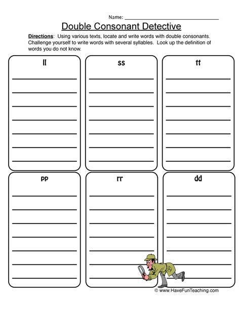 Doubling Consonant Rule Worksheets