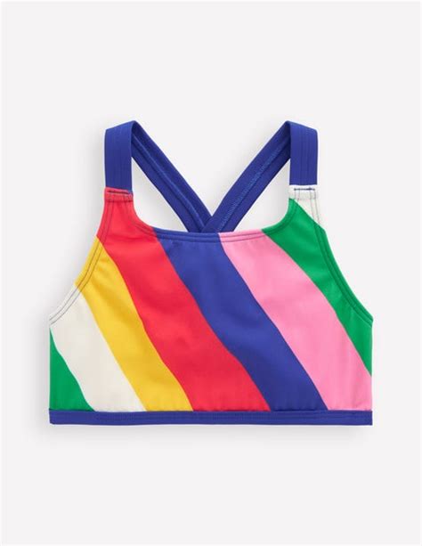 Cross Back Bikini Top Multi Rainbow Swirl Boden EU