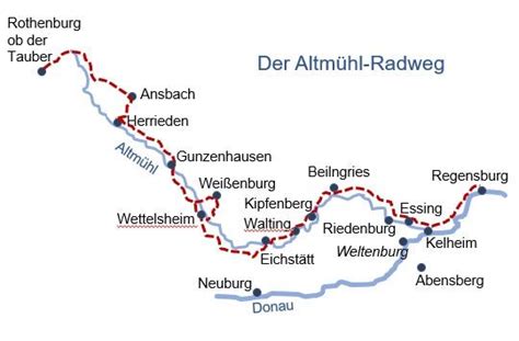 Radtour Altmühltal Karte Deutschlandkarte 2023