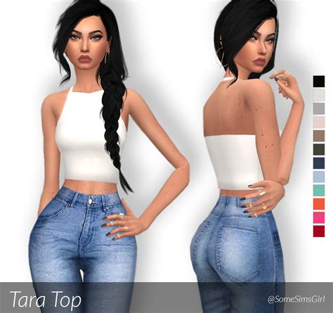 Sims4cc Tumblr Crop Tops Women Sims 4 Sims 4 Custom Content