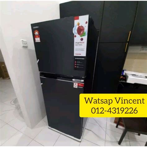 Peti Sejuk Pintu Toshiba Ansuran Kedai Tv Home Appliances Kitchen