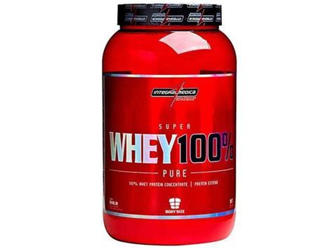 Whey Protein Super Whey 100 Pure 907g Morango Integralmedica