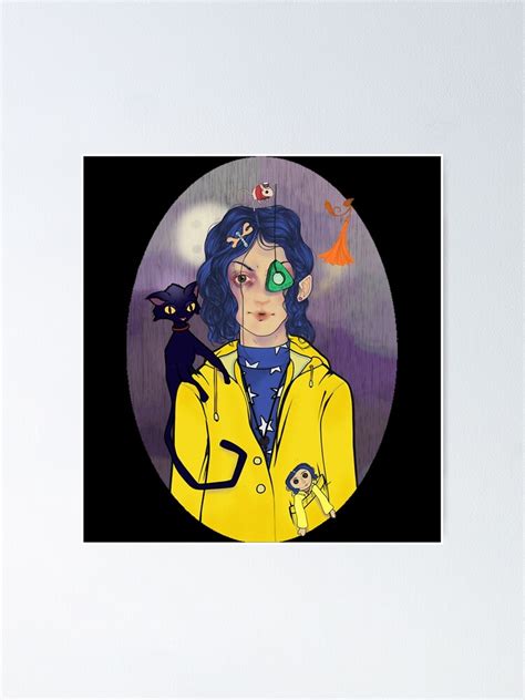 Shadow Coraline Cat Poster By Gaydosslagle Redbubble