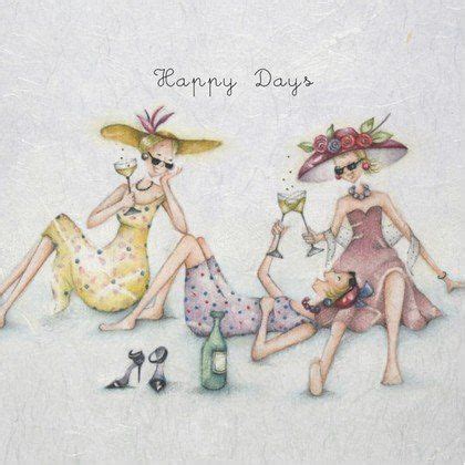 Greetings Card Happy Days Blank Greetings Card By Berni Parker