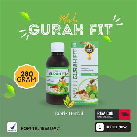 Jual Madu Gurah Fit Gurahfit Gurah Vit Herbal Obat Batuk Mengatasi