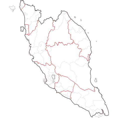 Map of Peninsular Malaysia | Free SVG