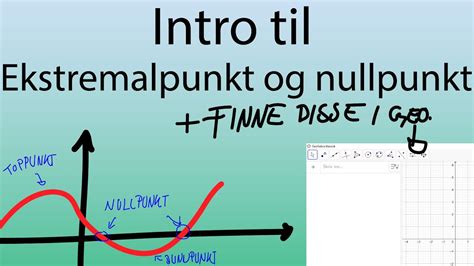 Intro Til Ekstremalpunkter Nullpunkter Og Hvordan Finne Disse I