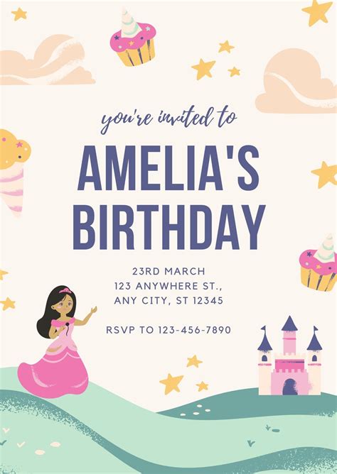 Disney Princess Background For Invitation