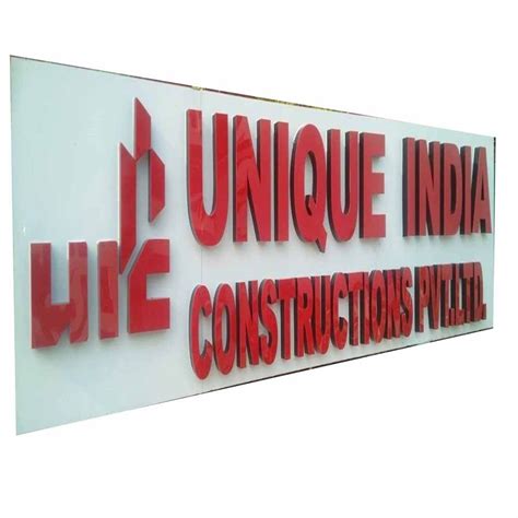 Rectangular Acrylic Led Sign Board At Rs 750square Feet In Hyderabad