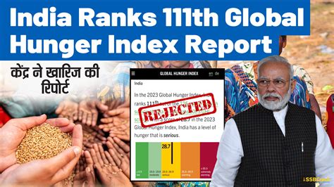 India Ranks Th Global Hunger Index Report India Rejects Report