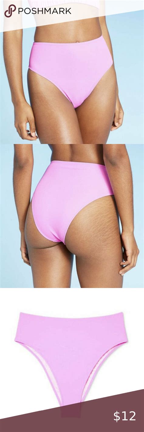 Shade Shore Women S High Leg High Waist Extra Cheeky Bikini Bottom In