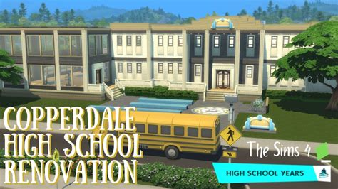 Copperdale High School Renovation The Sims 4 Speed Build Youtube