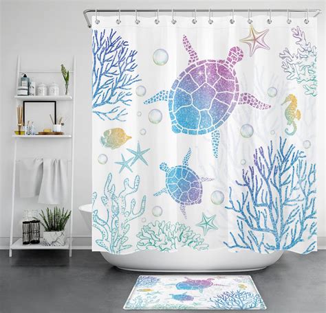 Underwater Paradise Oceanic Shower Curtain And Accessories Set With