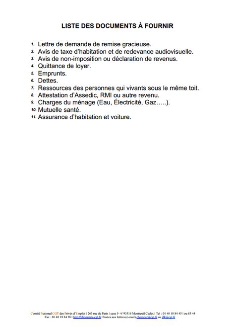 Lettre De Demande De Degrevement Taxe D Habitation Exemple De Lettre