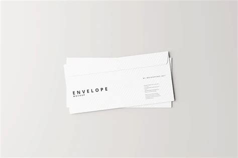 Long Envelope Mockup - Mockup Free