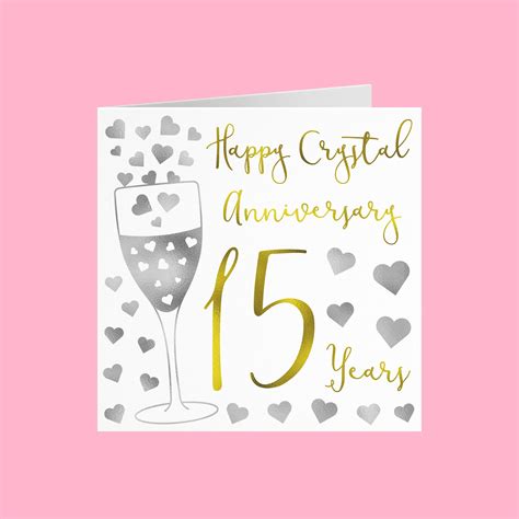 Th Wedding Anniversary Card Happy Crystal Anniversary Years