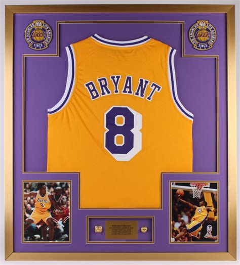 Kobe Bryant Lakers 34x38x1 Custom Framed Shadowbox Jersey Display With