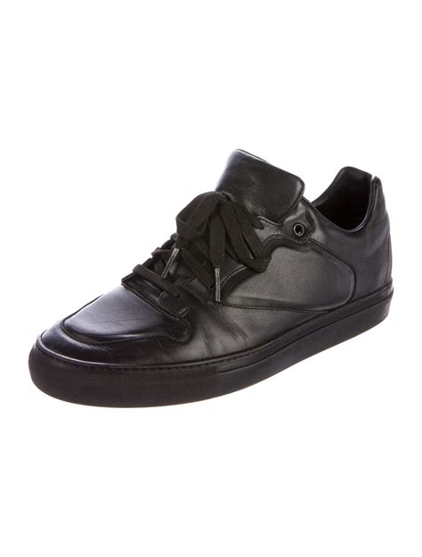 Balenciaga Leather Low-Top Sneakers - Black Sneakers, Shoes - BAL48709 ...