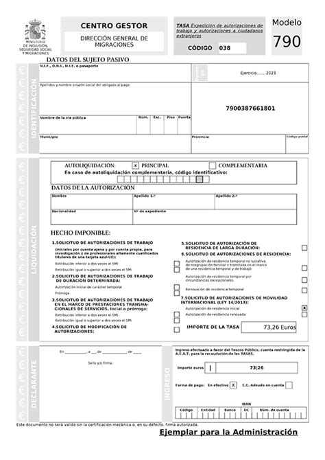 Modelo 790 And How To Pay It