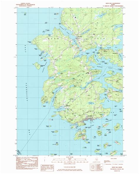 Deer Isle Maine 1983 1983 USGS Old Topo Map Reprint 7x7 ME Quad