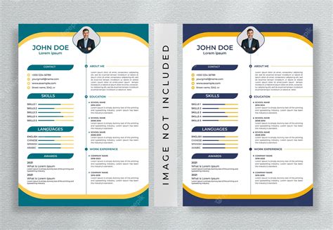 Diseño De Plantilla De Cv Creativo Limpio Y Simple Vector Premium