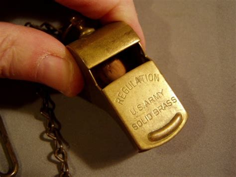 Vintage 1940s Regulation Us Army Solid Brass Whistle Made In Etsy