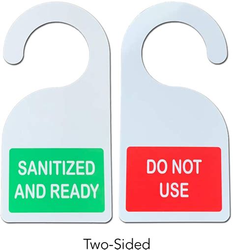 Sanitized Door Hanger Sign - NapNameplates.com