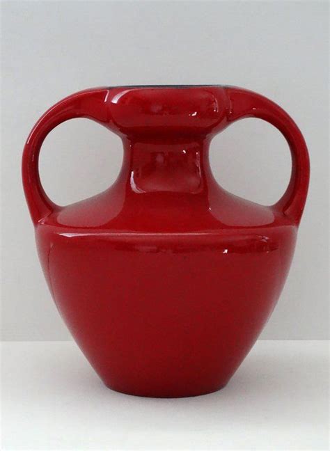 Marei Keramik Mid Century Glossy Red Centerpiece West German Etsy