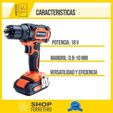 Taladro Percutor Inalámbrico Litio 10mm Daewoo Dacd1800v en venta en