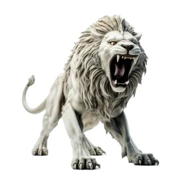 Joyful Angry Lion White Background D Clipart Lion Png Transparent