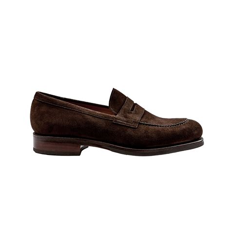 Carmina Brown Suede Forest Rubber Penny Loafers Baltzar