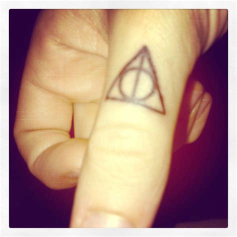 Finally Got My Deathly Hallows Tattoo Ink Tattoo Tattoos Triangle