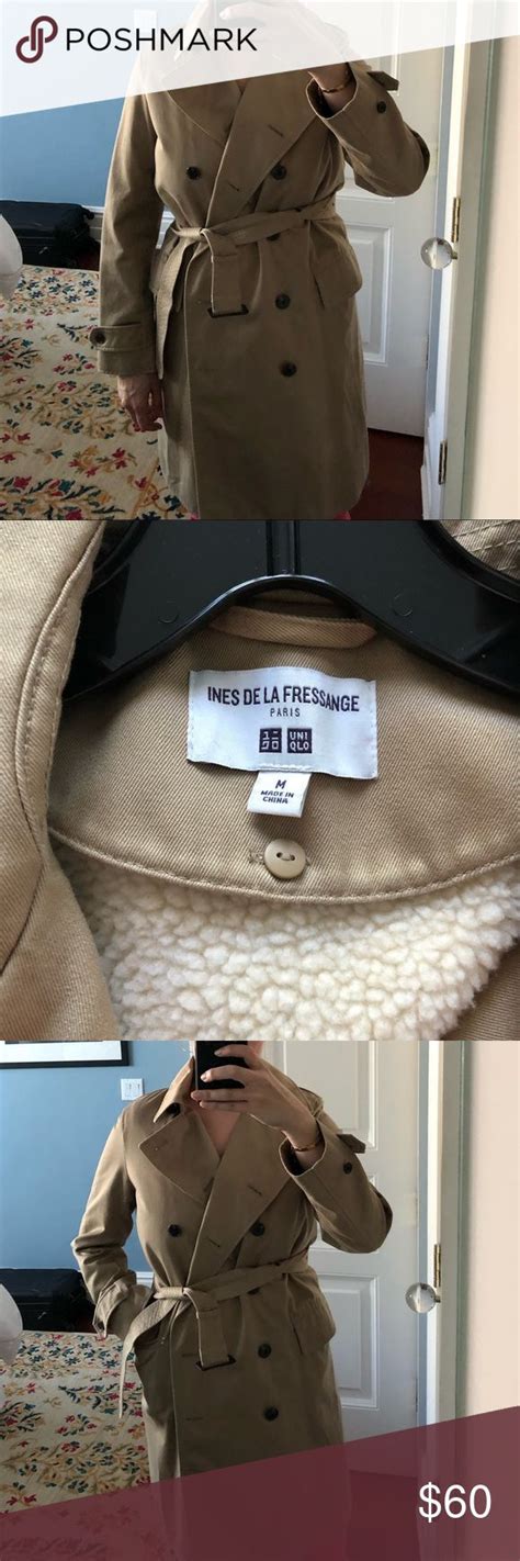 Uniqlo Ines De La Fressange Lined Trench Fully Lined Removable