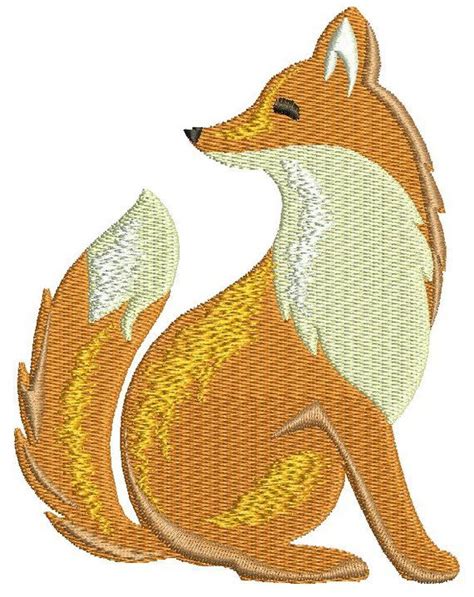 Fox Embroidery Design Machine Embroidery Design 2 Sizes Tested Etsy