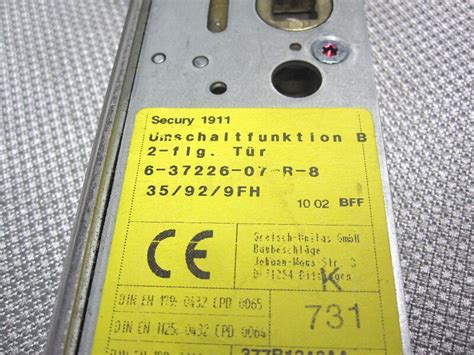 GU Mehrfachverriegelung 6 37226 07 R 8 G U SECURY 1911 Automatic RS 35