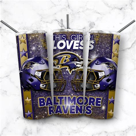 Ravens Football Team 20 Oz Tumbler Wrap PNG Baltimore 20 Oz Etsy