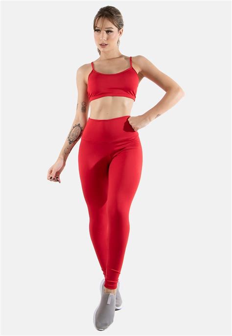 Conjunto Feminino Fitness Top Al A Fina E Cal A Legging Lisa Treino