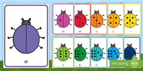 Counting Ladybird Spots to 10 Display Posters - Twinkl